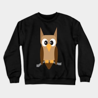 Little Brown Hoot Owl Crewneck Sweatshirt